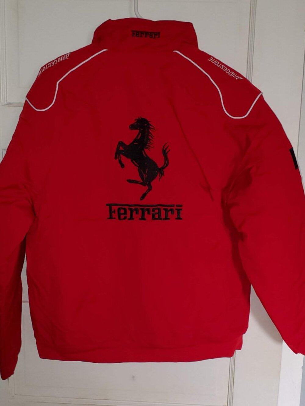 Ferrari F1 UPS Embroidered Shell Racing Jacket Size Large Red - Picture 10 of 13